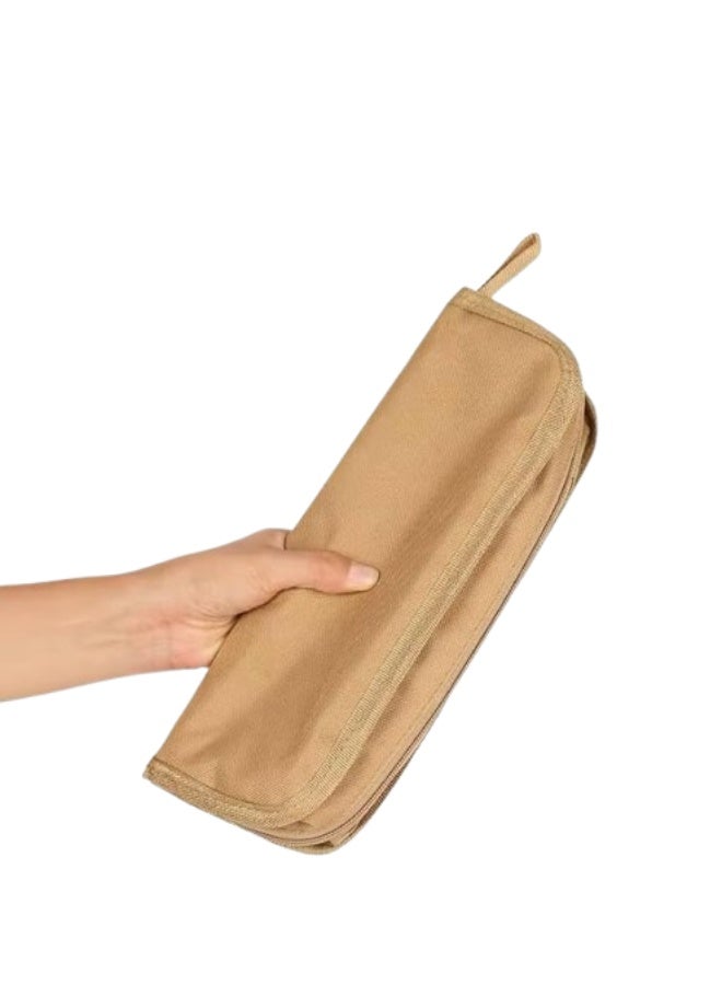 كرسي قابل للطي مع حقيبة بسحاب، مناسب للرحلات، سهل الحمل والتخزين. - Image 2